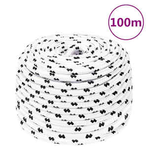 Delovna vrv bela 10 mm 100 m poliester