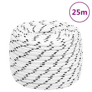 Splétané lodní lano bílé 12 mm x 25 m polyester - obrázek 6