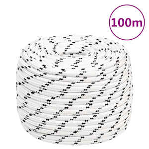 Splétané lodní lano bílé 12 mm x 100 m polyester - obrázek 6