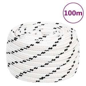 Pracovní lano bílé 18 mm 100 m polyester - obrázek 1