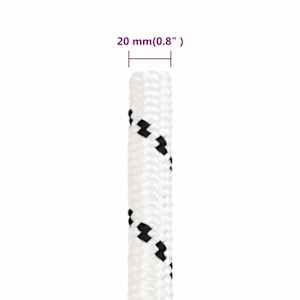 Pracovní lano bílé 20 mm 25 m polyester - obrázek 6