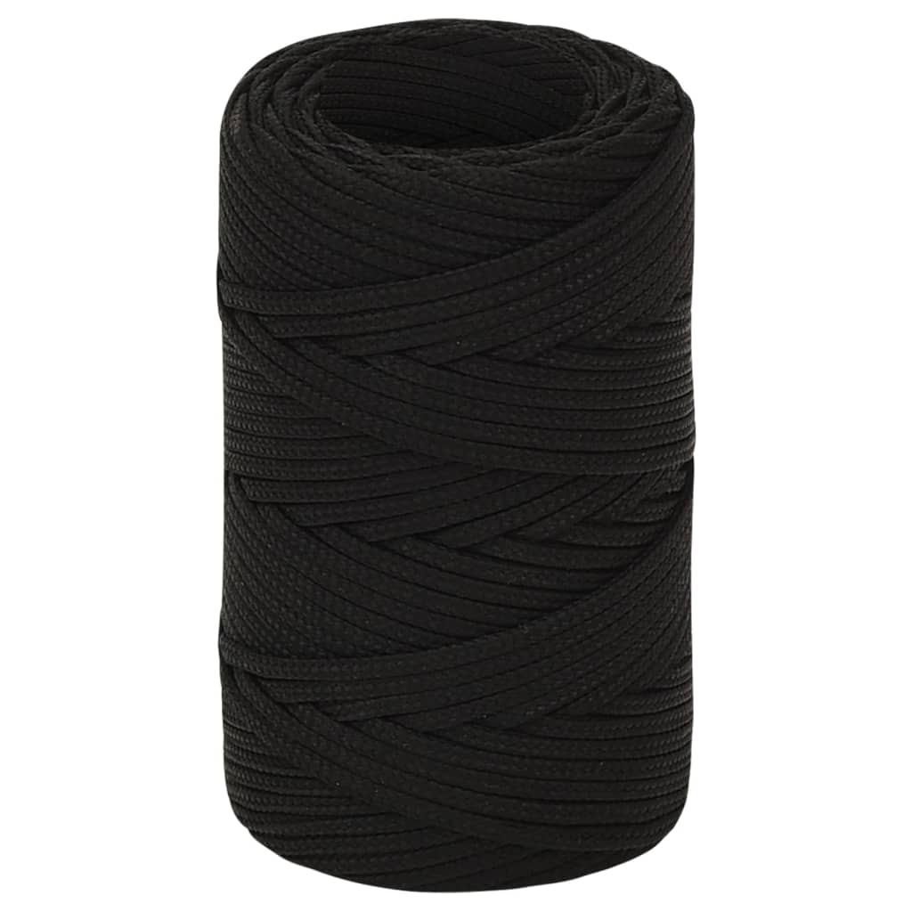 Thumbnail - vidaXL Arbeitsseil Schwarz 2 mm 25 m Polyester