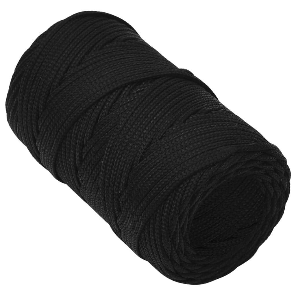 Thumbnail - vidaXL Arbeitsseil Schwarz 2 mm 25 m Polyester