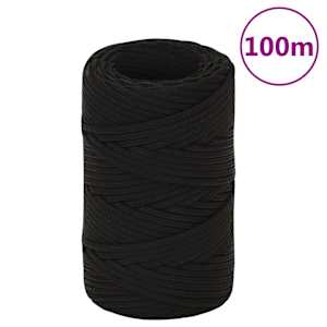 vidaXL t&ouml;&ouml;k&ouml;is, must, 2 mm, 500 m, pol&uuml;ester