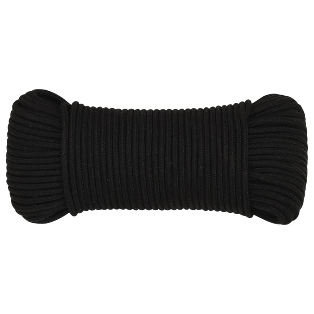 Thumbnail - vidaXL Arbeitsseil Schwarz 4 mm 25 m Polyester