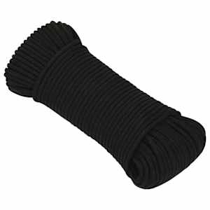 Pracovní lano černé 4 mm 50 m polyester - obrázek 2