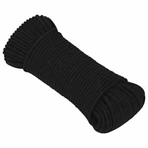 Pracovní lano černé 5 mm 100 m polyester - obrázek 2