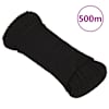vidaXL t&ouml;&ouml;k&ouml;is, must, 5 mm, 500 m, pol&uuml;ester