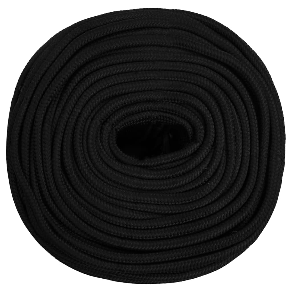 Thumbnail - vidaXL Arbeitsseil Schwarz 6 mm 50 m Polyester