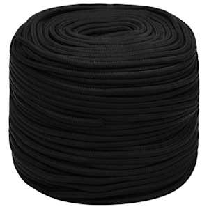 Pracovní lano černé 6 mm 50 m polyester - obrázek 2