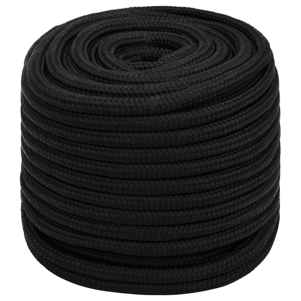vidaXL Työköysi musta 18 mm 50 m polyesteri