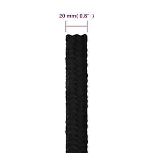 Pracovní lano černé 20 mm 50 m polyester - obrázek 6