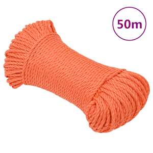 Pracovní lano oranžové 3 mm 50 m polypropylen - obrázek 1