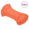 vidaXL t&ouml;&ouml;k&ouml;is, oranž, 6 mm, 50 m, pol&uuml;prop&uuml;leen