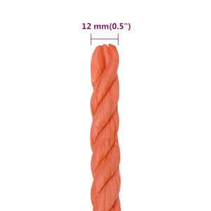 Pracovní lano oranžové 12 mm 50 m polypropylen - obrázek 6