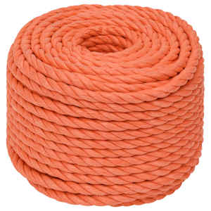 vidaXL Corde de travail Orange 16 mm 25 m Polypropyl&egrave;ne