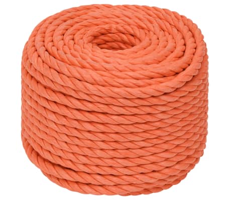 vidaXL Corde de travail Orange 20 mm 100 m Polypropyl&egrave;ne
