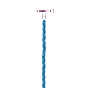 Pracovní lano modré 3 mm 25 m polypropylen - obrázek 6