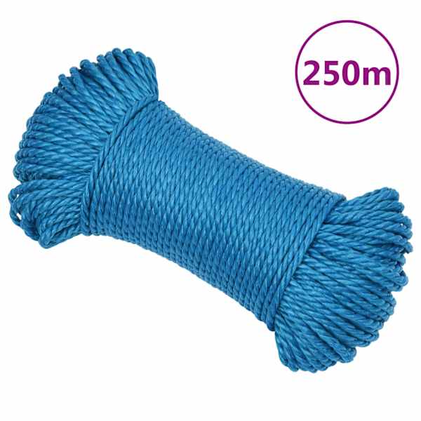 vidaXL t&ouml;&ouml;k&ouml;is, sinine, 6 mm, 250 m, pol&uuml;prop&uuml;leen