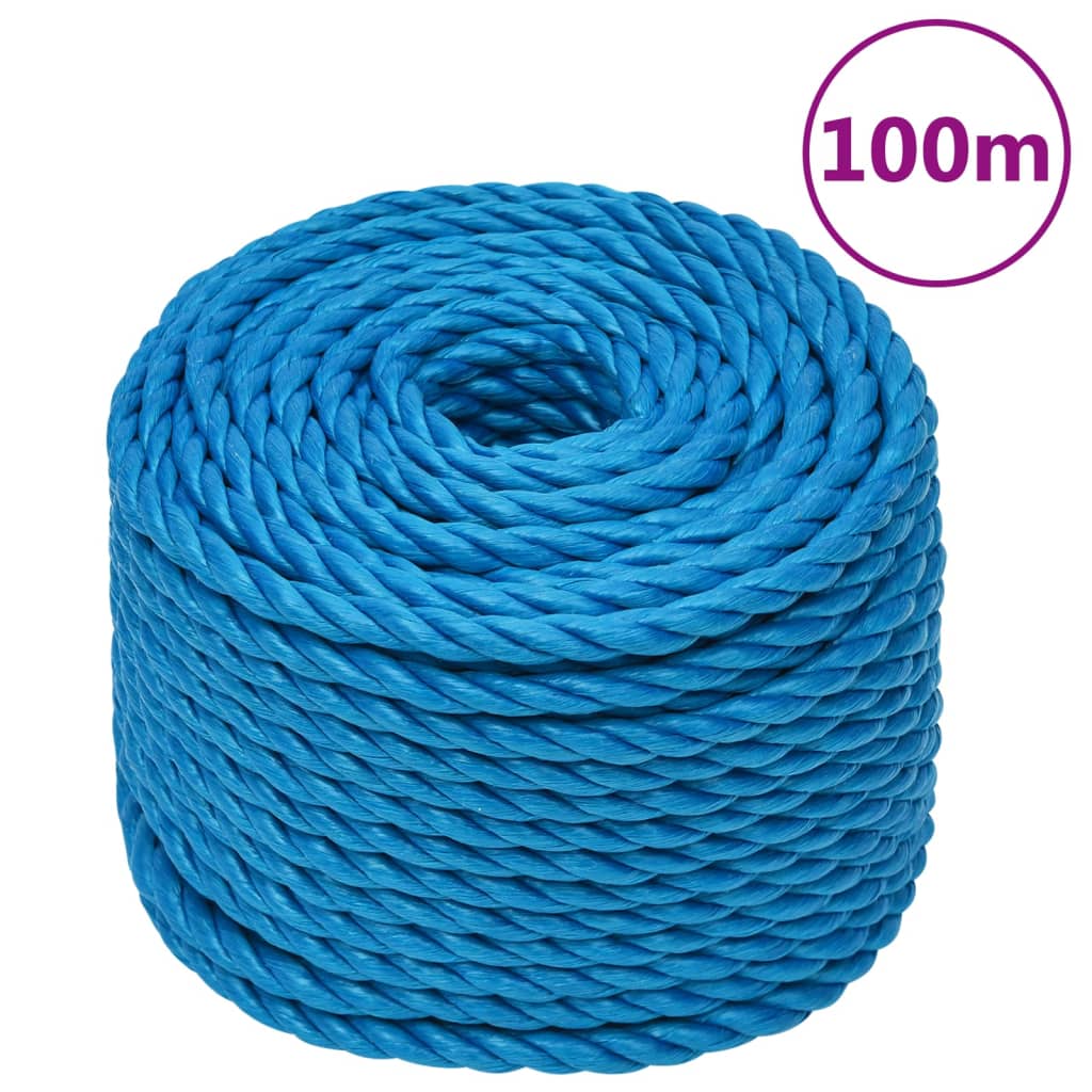 vidaXL Pracovní lano modré 24 mm 100 m polypropylen