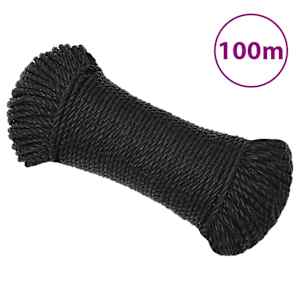 Pracovní lano černé 3 mm 100 m polypropylen - obrázek 1