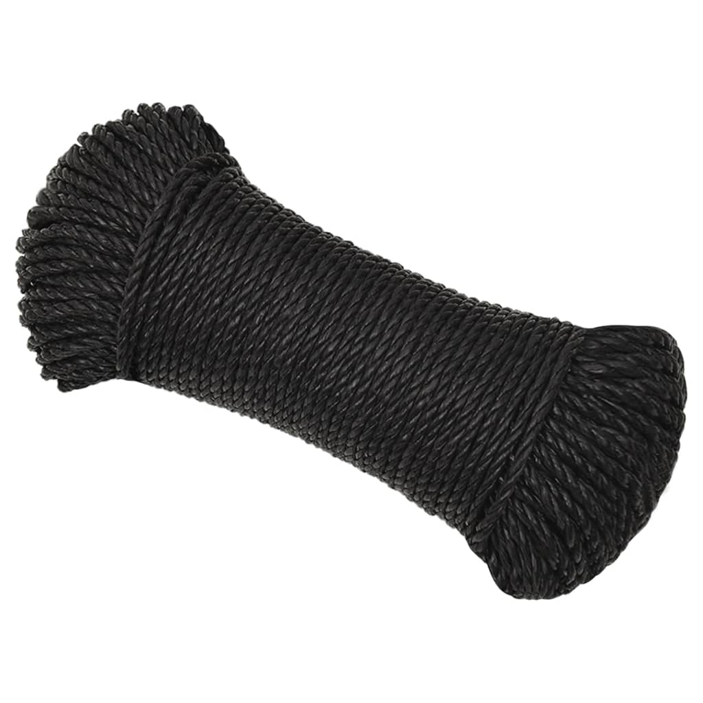 Thumbnail - vidaXL Arbeitsseil Schwarz 3 mm 250 m Polypropylen