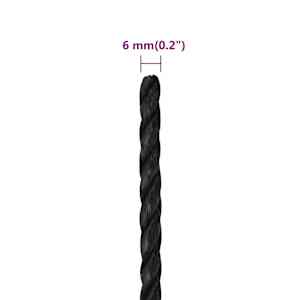 Pracovní lano černé 6 mm 250 m polypropylen - obrázek 6