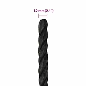 Pracovní lano černé 10 mm 100 m polypropylen - obrázek 6
