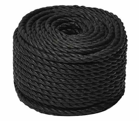 vidaXL Corde de travail Noir 16 mm 25 m polypropyl&egrave;ne