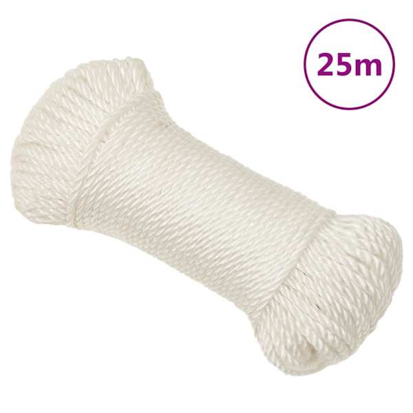 vidaXL t&ouml;&ouml;k&ouml;is, valge, 3 mm, 25 m, pol&uuml;prop&uuml;leen