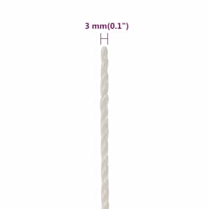 Pracovní lano bílá 3 mm 25 m polypropylen - obrázek 6