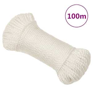 Pracovní lano bílé 3 mm 100 m polypropylen - obrázek 1