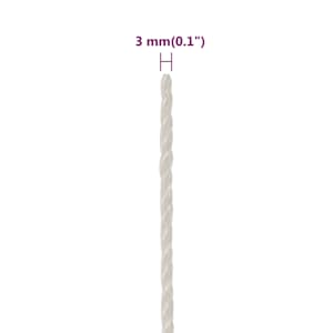 Pracovní lano bílé 3 mm 100 m polypropylen - obrázek 6