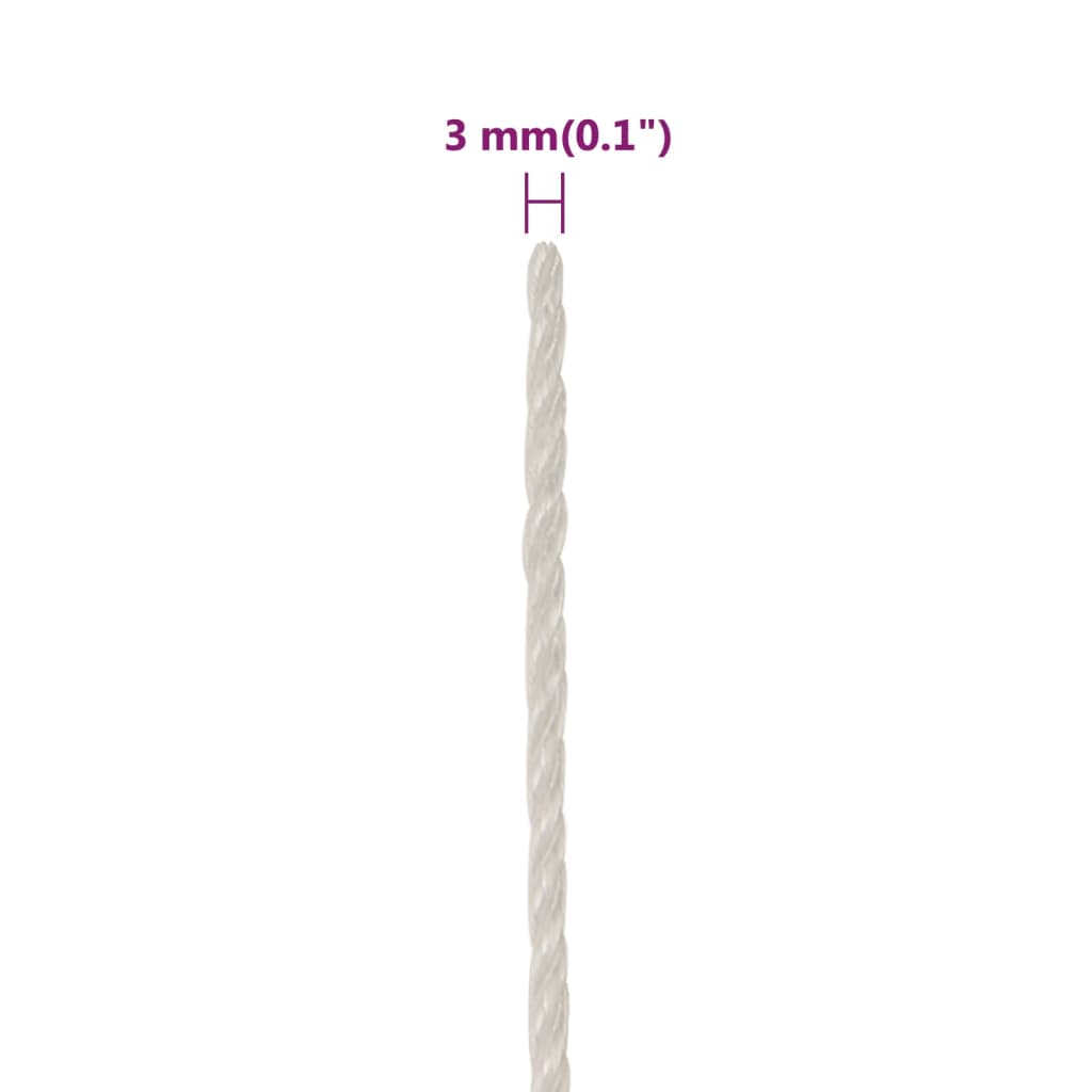 Pracovní lano bílé 3 mm 500 m polypropylen