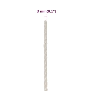 Pracovní lano bílé 3 mm 500 m polypropylen - obrázek 6