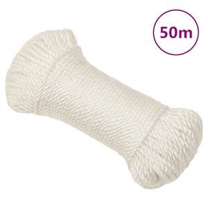 Pracovní lano bílá 6 mm 50 m polypropylen - obrázek 1