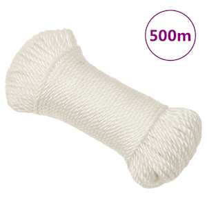 Pracovní lano bílá 6 mm 500 m polypropylen - obrázek 1