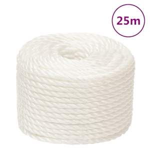 Pracovní lano bílá 12 mm 25 m polypropylen - obrázek 1