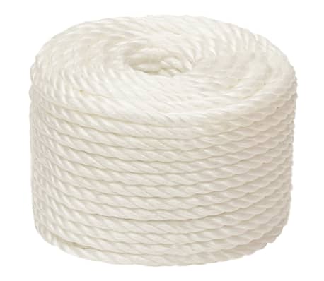 vidaXL Pracovné lano biele 12 mm 50 m polypropylén