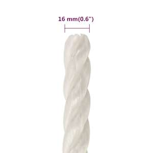 Pracovní lano bílá 16 mm 25 m polypropylen - obrázek 6