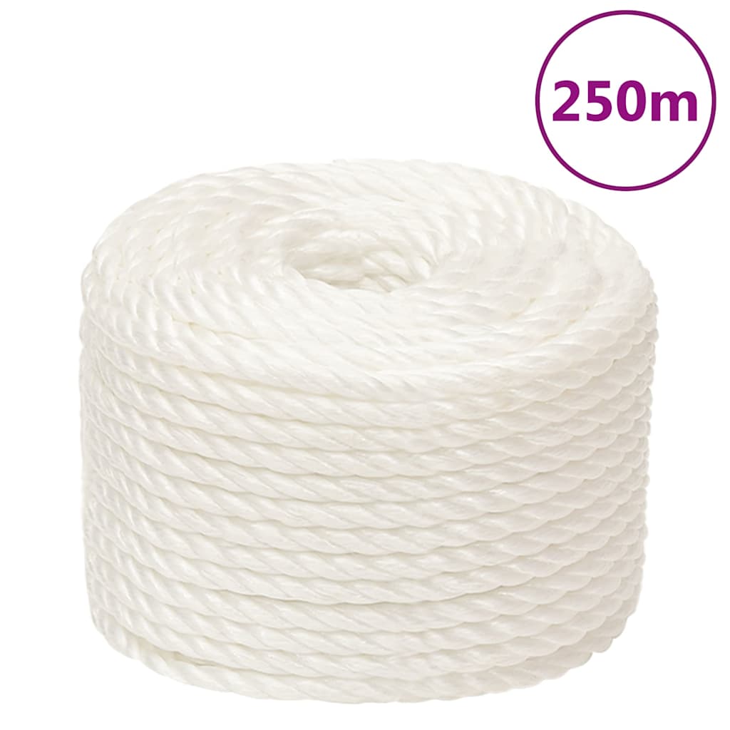 vidaXL Pracovní lano bílá 16 mm 250 m polypropylen