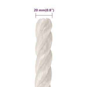 Pracovní lano bílá 20 mm 50 m polypropylen - obrázek 6
