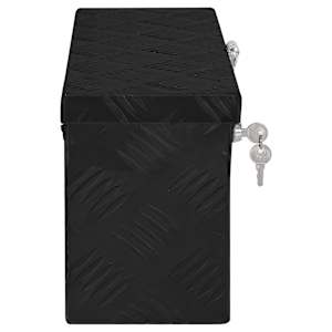 Úložný box černý 50 x 15 x 20,5 cm hliník - obrázek 5