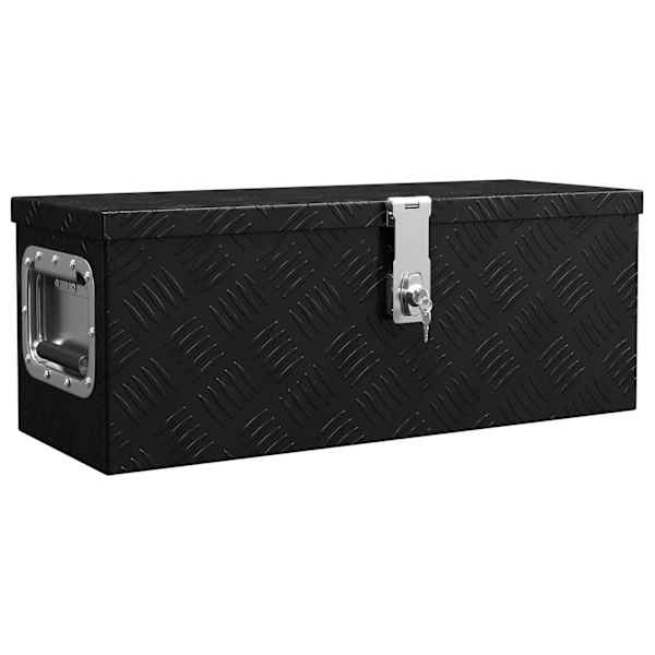 vidaXL hoiukast, must, 60 x 23,5 x 23 cm, alumiinium