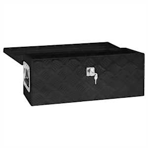 Úložný box černý 60 x 23,5 x 23 cm hliník - obrázek 3