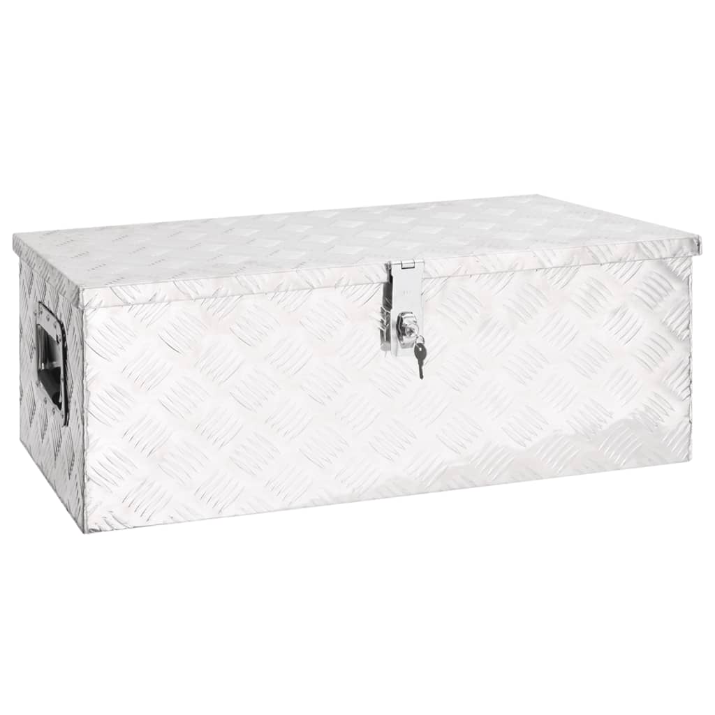 Úložný box stříbrný 80 x 39 x 30 cm hliník