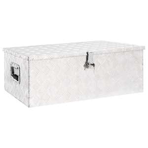Úložný box stříbrný 90 x 47 x 33,5 cm hliník - obrázek 2