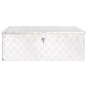 Úložný box stříbrný 90 x 47 x 33,5 cm hliník - obrázek 4