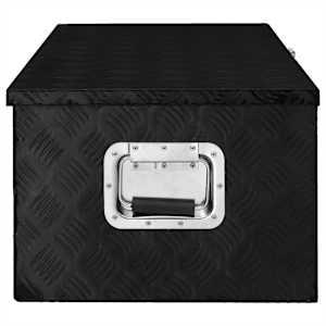 Úložný box černý 90 x 47 x 33,5 cm hliník - obrázek 5