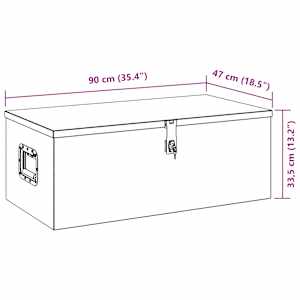 Úložný box černý 90 x 47 x 33,5 cm hliník - obrázek 9